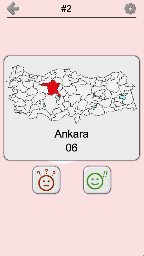 Türkiye'nin İlleri oyunu ekran görüntüsü