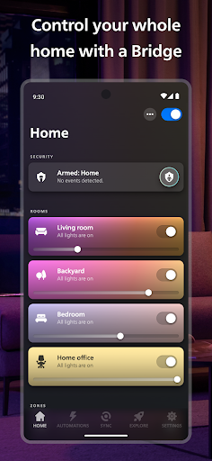 Philips Hue ekran görüntüsü