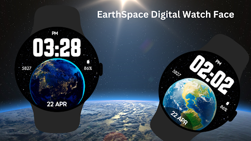 EarthSpace Digital Watch Face ekran görüntüsü