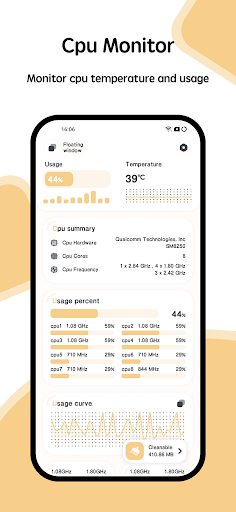 CPU Monitor - temperature ekran görüntüsü