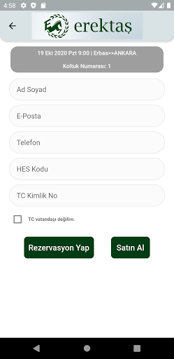 Erektaş Turizm ekran görüntüsü