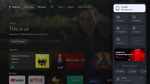 TCL HOME Dashboard ekran görüntüsü