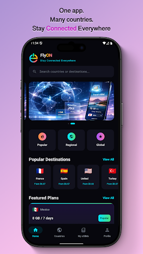 FlyOn - Travel eSIM & Internet ekran görüntüsü
