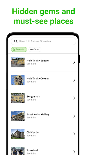 Banska Stiavnica SmartGuide ekran görüntüsü