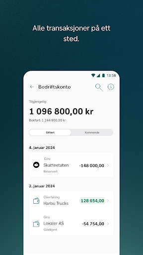 DNB Bedrift ekran görüntüsü