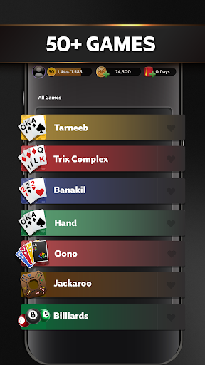 Jawaker Hand, Tarneeb & Trix ekran görüntüsü