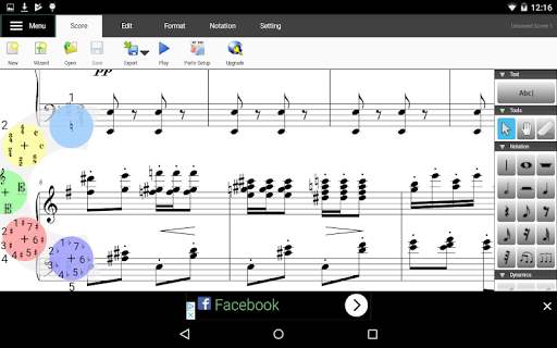 Crescendo Music Notation ekran görüntüsü