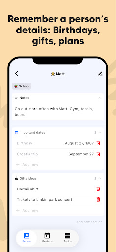 Friendo - Friend Notes & Plan ekran görüntüsü