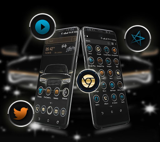 Black Car Launcher Theme ekran görüntüsü