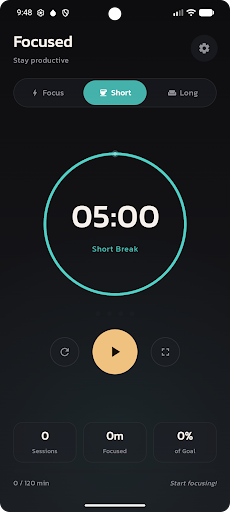 Focused - Pomodoro Timer ekran görüntüsü
