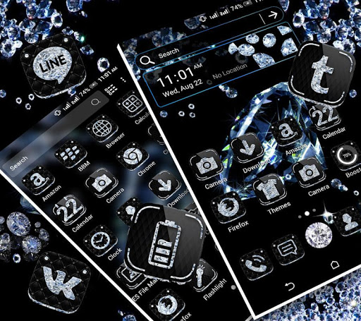 Black Diamond Launcher Theme ekran görüntüsü