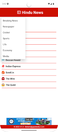 Hindu News ekran görüntüsü