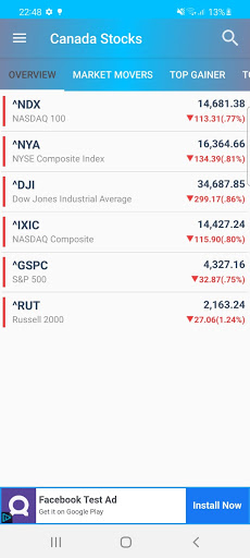 Canada Stocks ekran görüntüsü