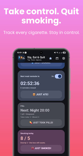 Sip, Eat & Quit: Simple Habits ekran görüntüsü