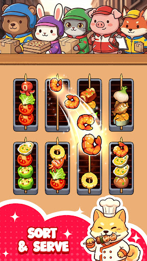 Skewer Sort: Grill Puzzle ekran görüntüsü