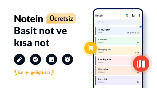 Not, Notepad, Defter - Notein ekran görüntüsü