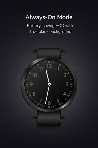 PureBlack Analog Watch Face ekran görüntüsü