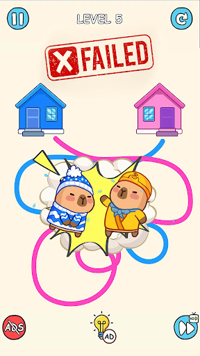Capybara Rush: Draw To Home ekran görüntüsü