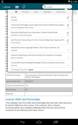 Cisco eReader ekran görüntüsü