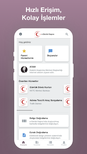KKTC e-Devlet ekran görüntüsü