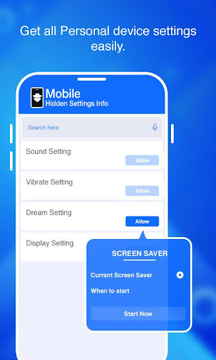 Mobile Hidden Settings Info ekran görüntüsü