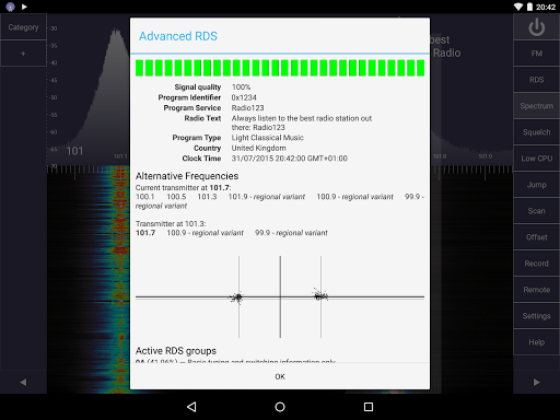 SDR Touch - Live radio via USB ekran görüntüsü