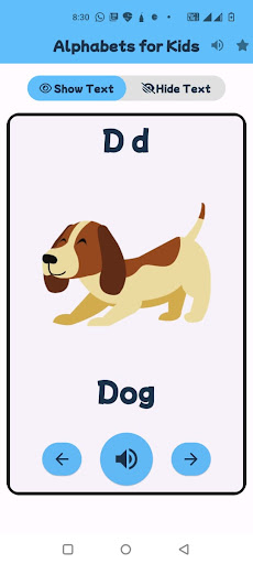 Alphabet Flashcard for Kids ekran görüntüsü