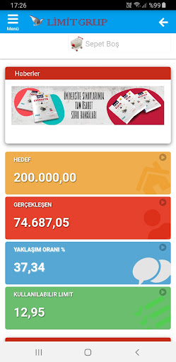 Limit B2B ekran görüntüsü