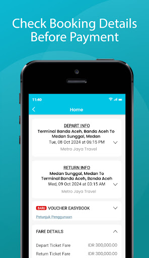 Metro Jaya Travel Bus ekran görüntüsü