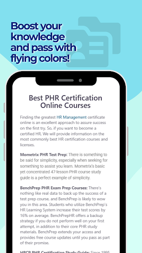 PHR Practice Test ekran görüntüsü