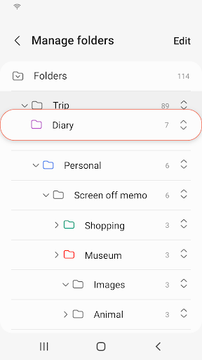 Samsung Notes ekran görüntüsü