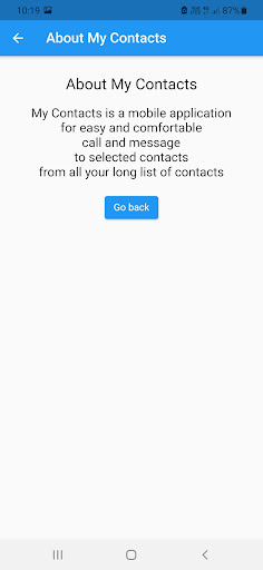 My Contacts ekran görüntüsü
