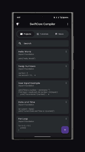 SwiftCore Compiler ekran görüntüsü