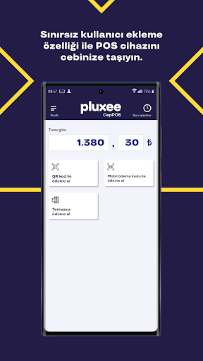 Pluxee Cep POS ekran görüntüsü