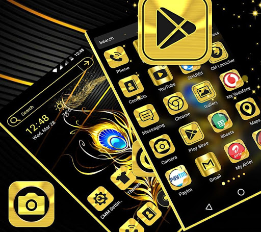 Gold Black Launcher Theme ekran görüntüsü