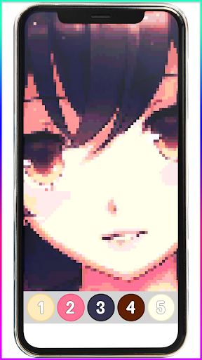 Anime Pixel Art Coloring Book ekran görüntüsü