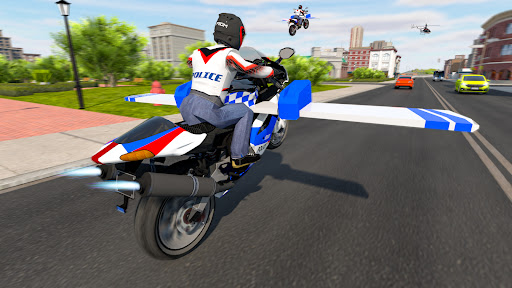 Flying Motorbike Police Games ekran görüntüsü