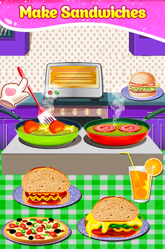 Sandwich Maker Game-Kids Lunch ekran görüntüsü