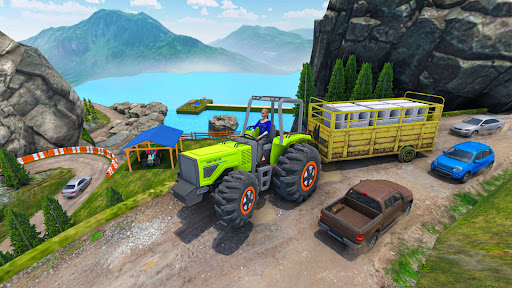 Offroad Tractor Trolley Game ekran görüntüsü