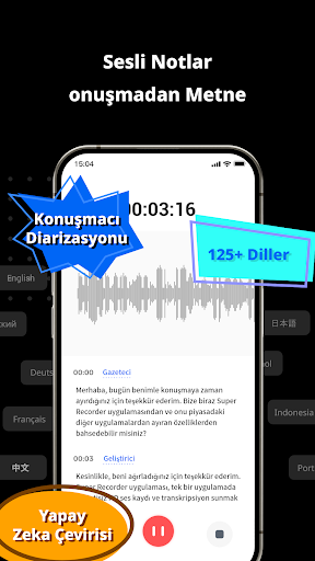 Ses Kaydedici, Ses Kaydı MP3 ekran görüntüsü