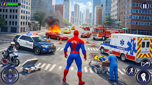 Spider Hero Fight Rescue City ekran görüntüsü