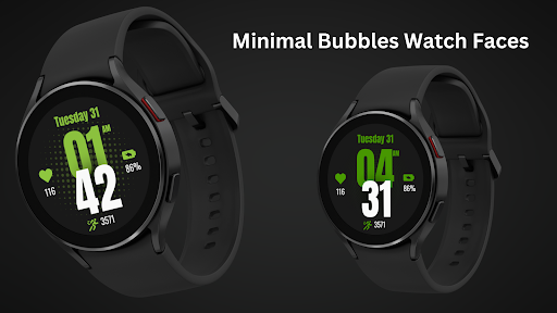 Minimal Bubbles Watch Face ekran görüntüsü