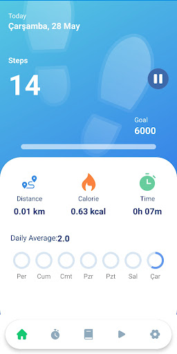 Pedometre Adım İzleyici App ekran görüntüsü
