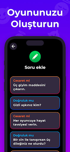 Doğruluk Cesaretlik Oyunu ekran görüntüsü
