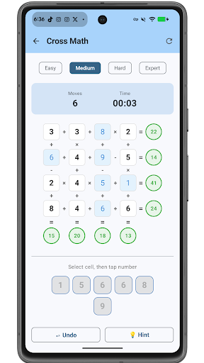 CrossMath: Math Puzzle Game ekran görüntüsü