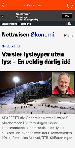 norske aviser ekran görüntüsü