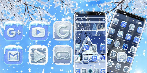 Ice Snow Launcher Theme ekran görüntüsü