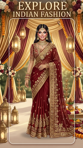 Indian Bride Fashion Dress up ekran görüntüsü