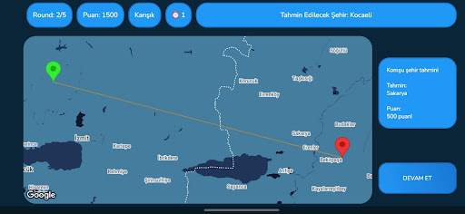 Harita Tahmin Oyunu ekran görüntüsü