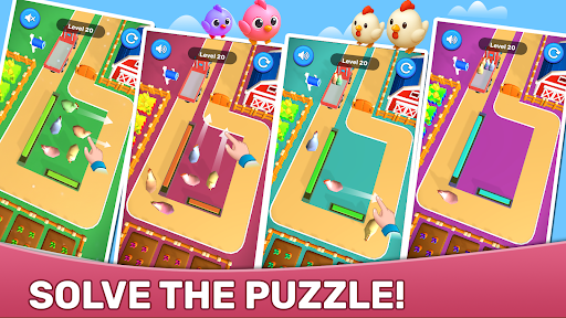 Chicken Route Puzzle ekran görüntüsü